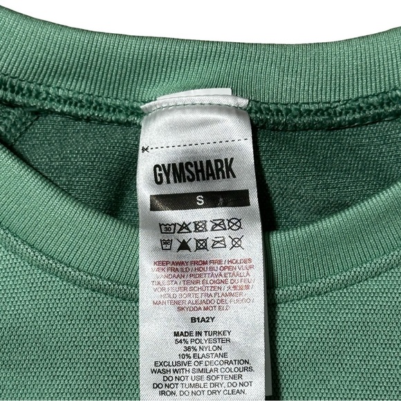 Gymshark Small Green Adapt Ombre Seamless Long Sleeve Crop Top Women - Picture 3 of 3